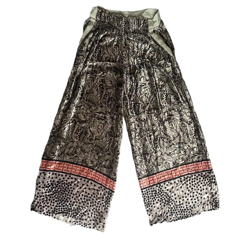 Blank London Anthropologie Velvet Dove Wide Leg Pants XS EUC - Picture 5 of 11